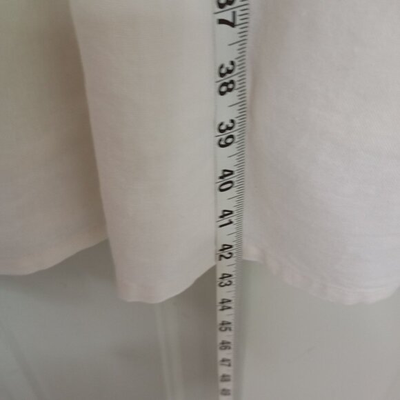 Who What Wear Midi Dress Womens White Linen Blend Ruched Back & Bow Detail Sz M - Picture 12 of 15